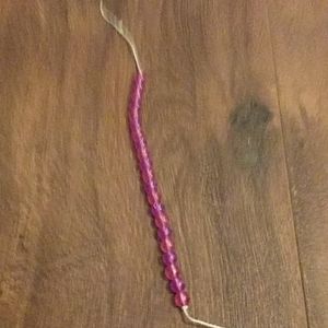 Pink and purple beaded braclet
